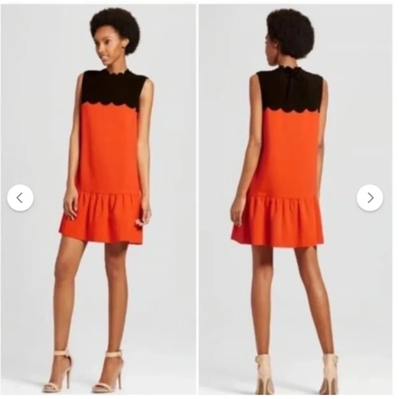 Victoria Beckham x Target Red & Black Mod Shift Dress - Size Sm - Picture 1 of 10